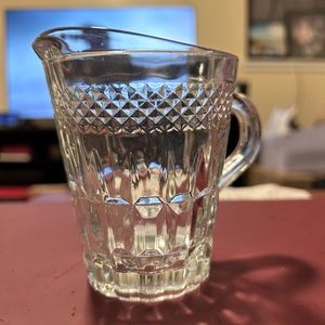 Small creamer pitcher -. Diamond & Block Pattern.mm sure